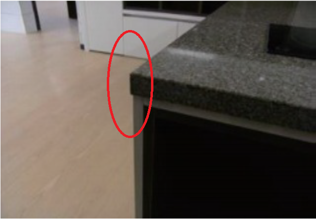 주방 상판 면귀