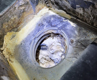 배관 내부 백화